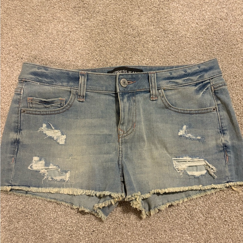 Distressed Denim Women Shorts